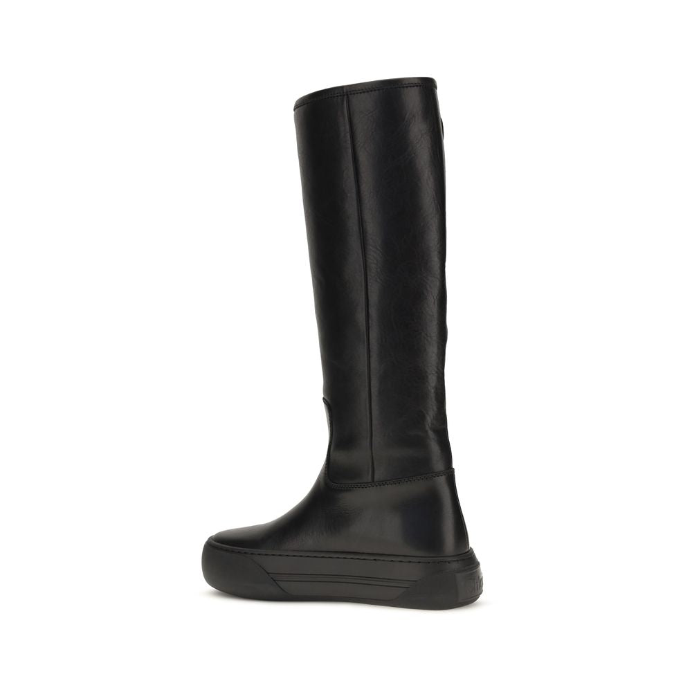 Chloé Schwarze Bos Taurus Kalbsleder Chelsea Boots-3