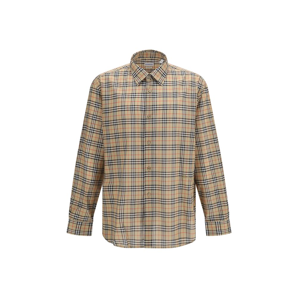 Burberry Beige Cotton Pattern Shirt-1