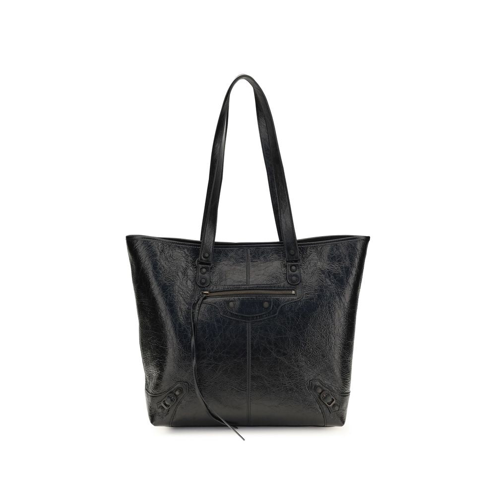 Balenciaga Schwarze Lammleder Schultertasche Ovis Aries Aries-1