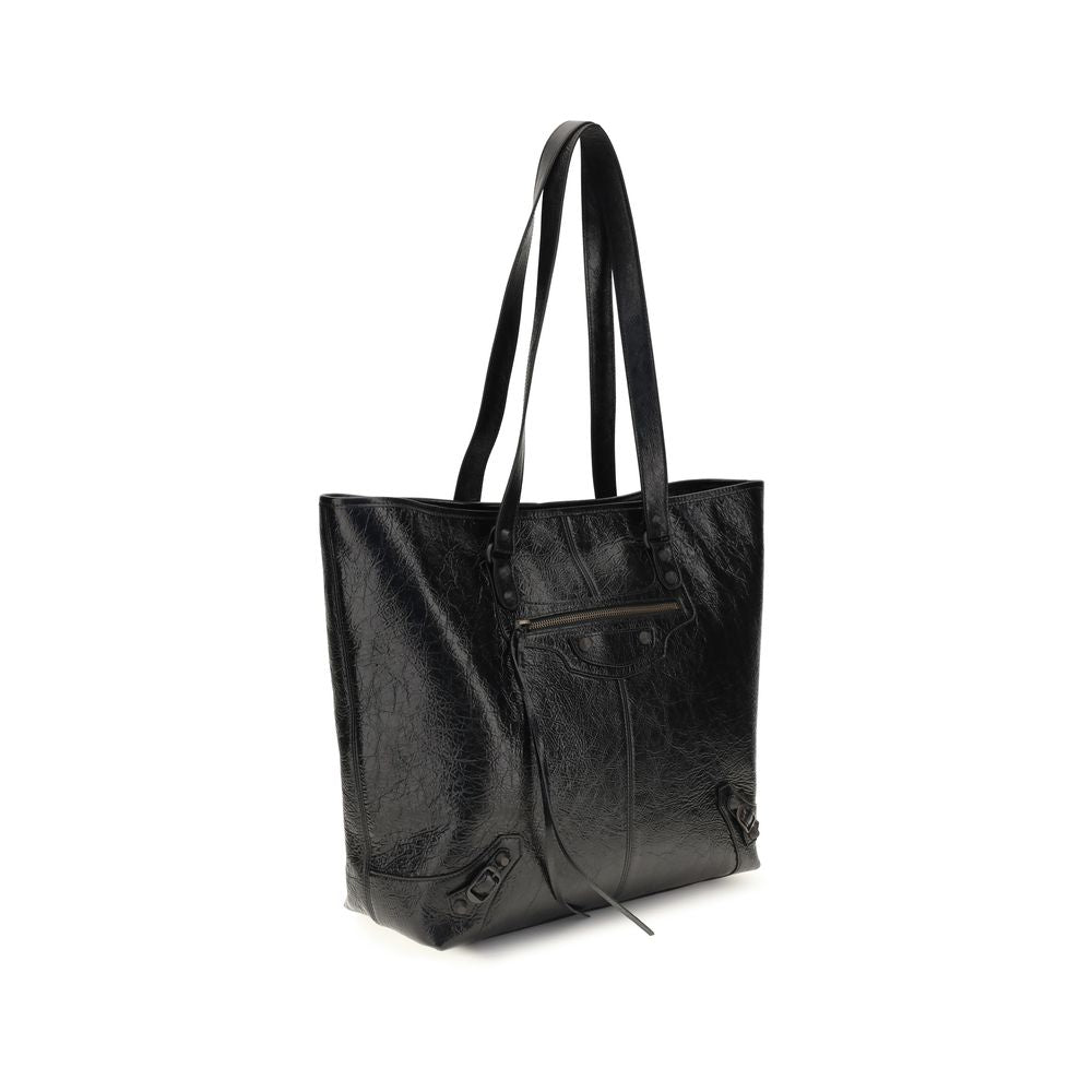 Balenciaga Schwarze Lammleder Schultertasche Ovis Aries Aries-2
