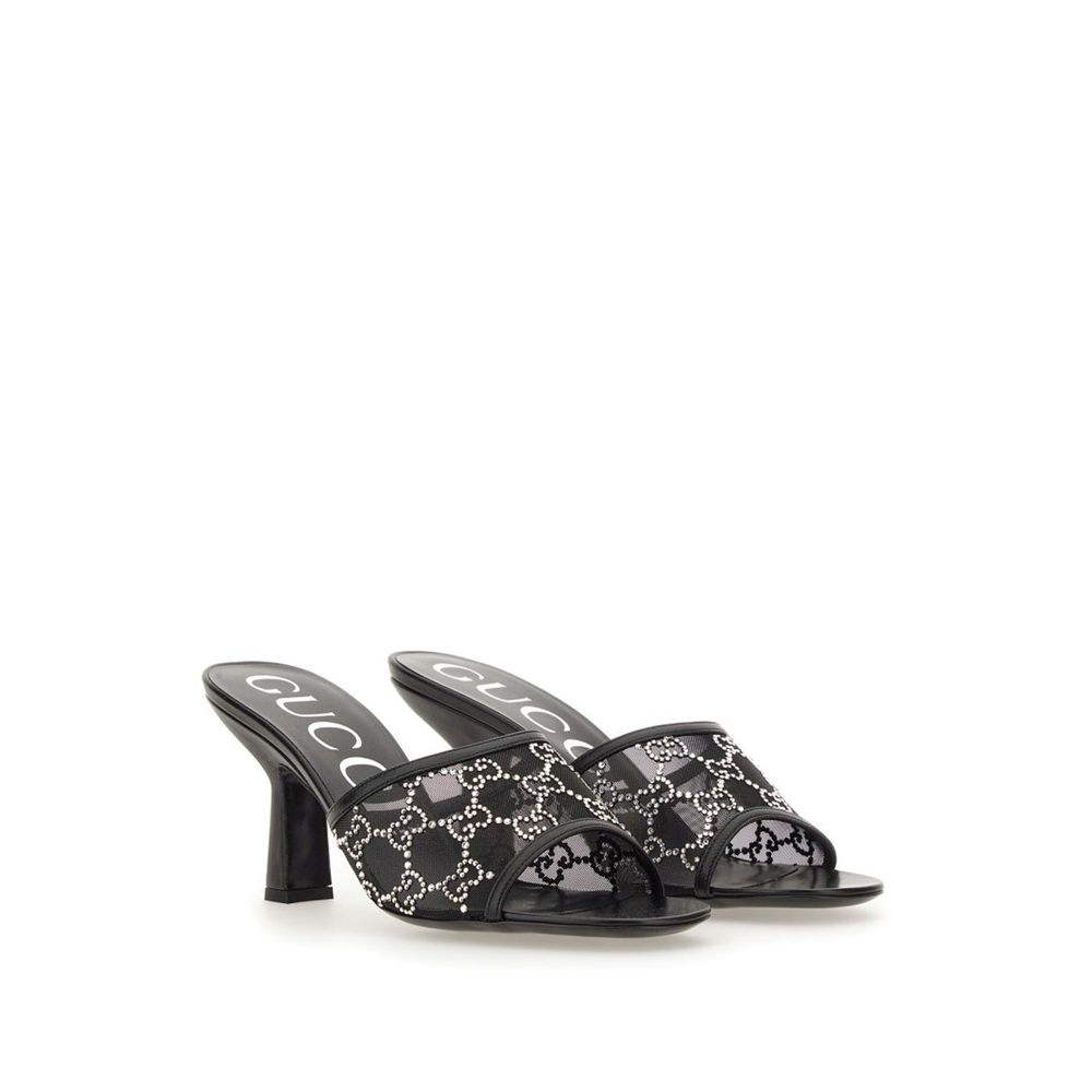 Gucci Schwarze Mules aus Polyamid-2