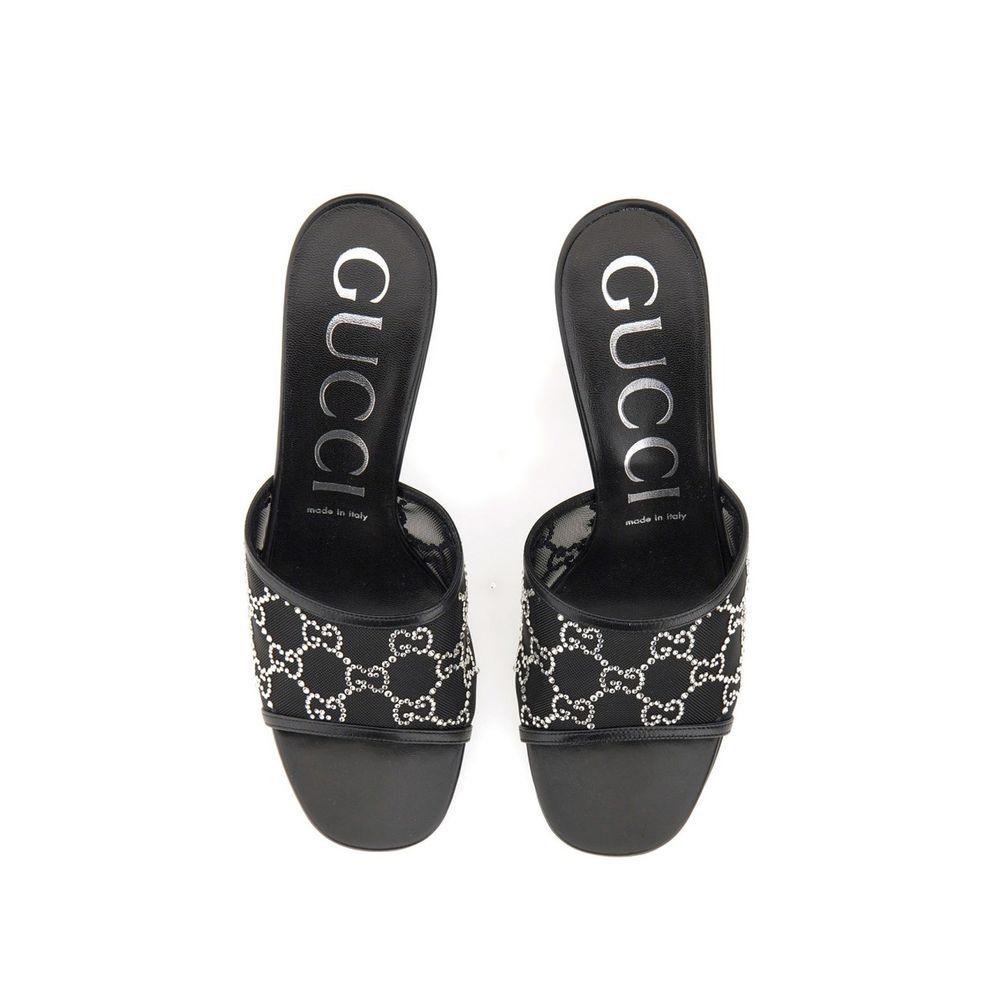 Gucci Schwarze Mules aus Polyamid-4