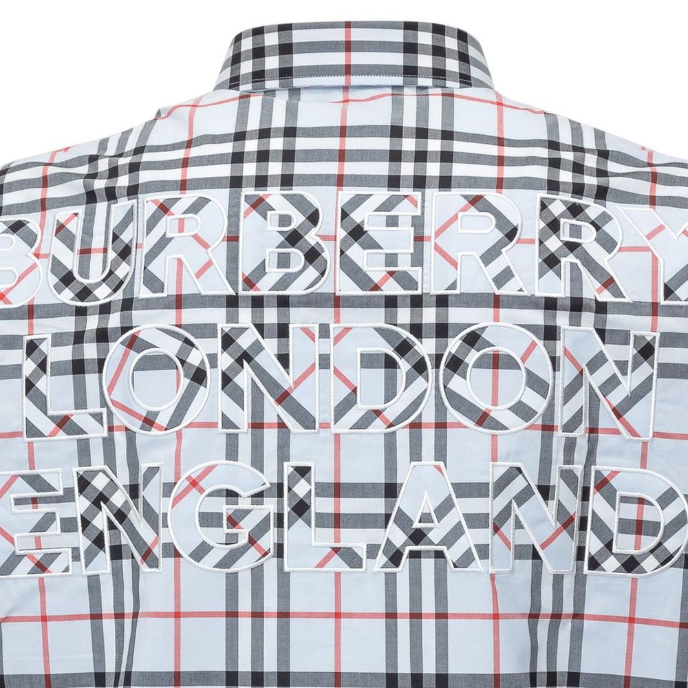 Burberry Blaues Baumwollhemd-4