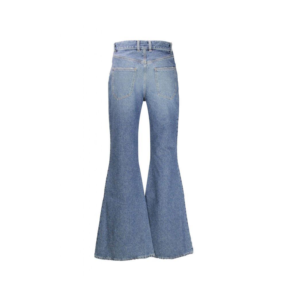 Chloé Blaue Baumwoll-Jeans mit ausgestelltem Bein-2