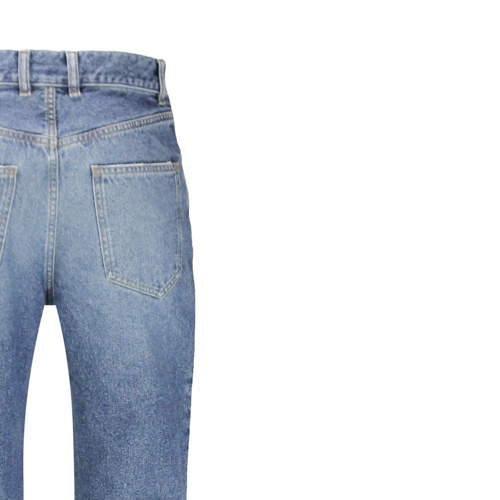Chloé Blaue Baumwoll-Jeans mit ausgestelltem Bein-3