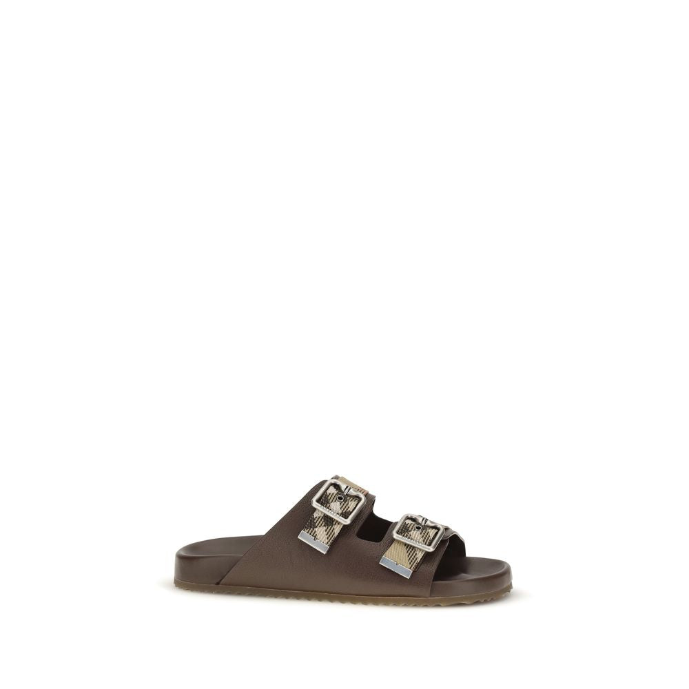 Burberry Braune Sandalen aus Ziegenleder-1