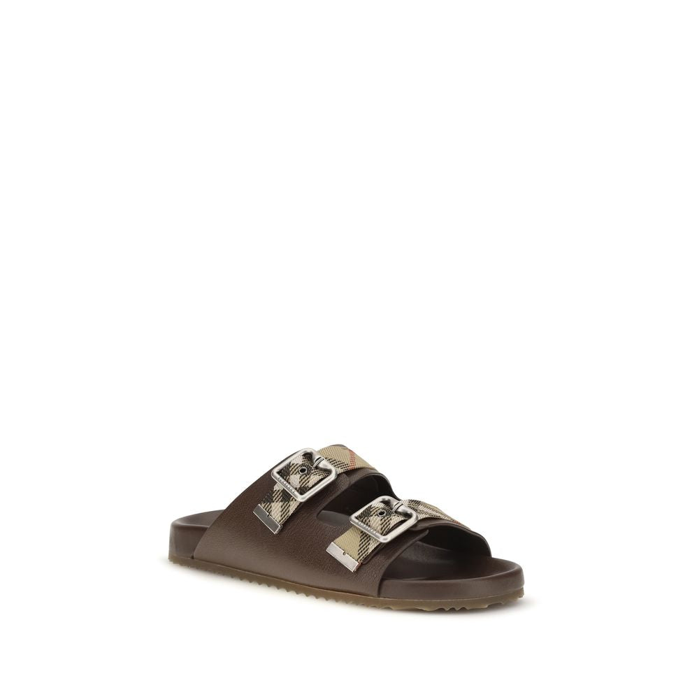 Burberry Braune Sandalen aus Ziegenleder-2