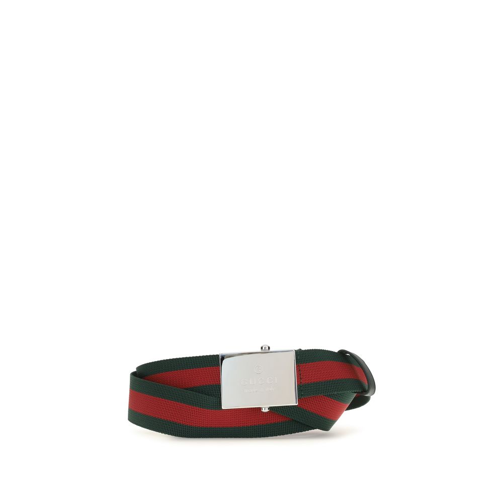 Gucci Mehrfarbiger Baumwoll-Gürtel Regular-1