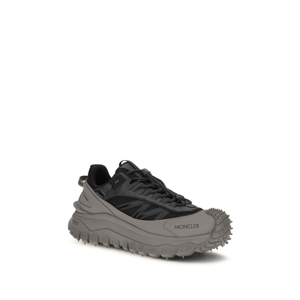Moncler Graue Kalbsleder Bos Taurus Athletic Sneaker-2