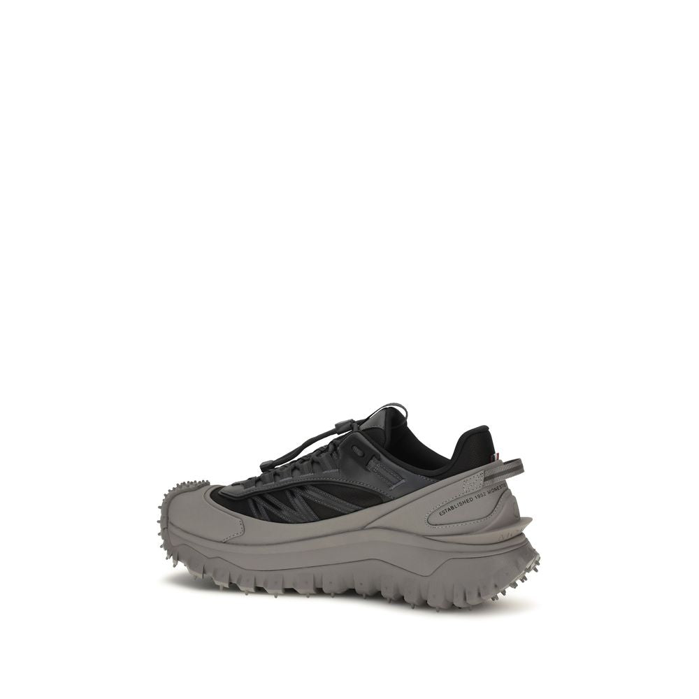 Moncler Graue Kalbsleder Bos Taurus Athletic Sneaker-3