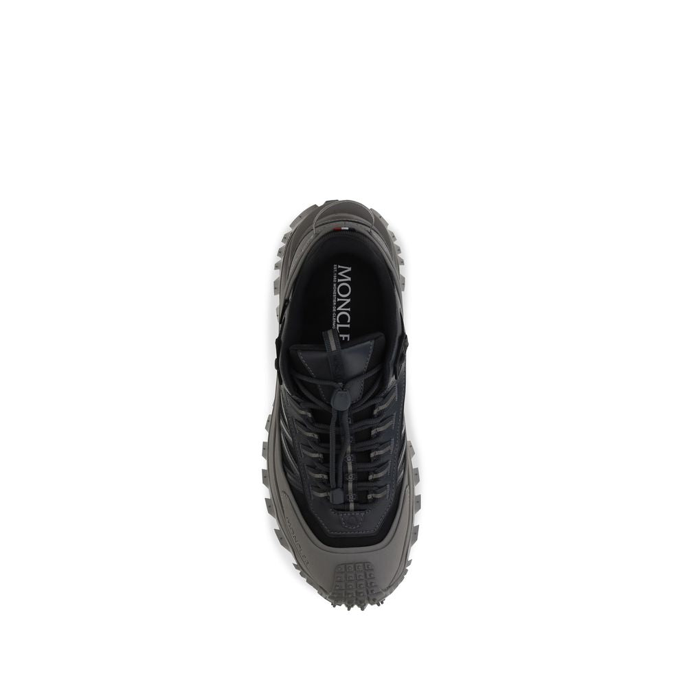 Moncler Graue Kalbsleder Bos Taurus Athletic Sneaker-4