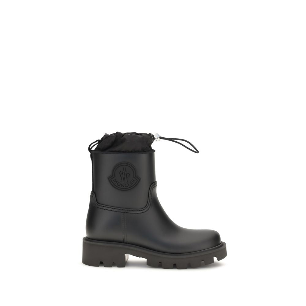 Moncler Schwarze PVC-Gummistiefel-1