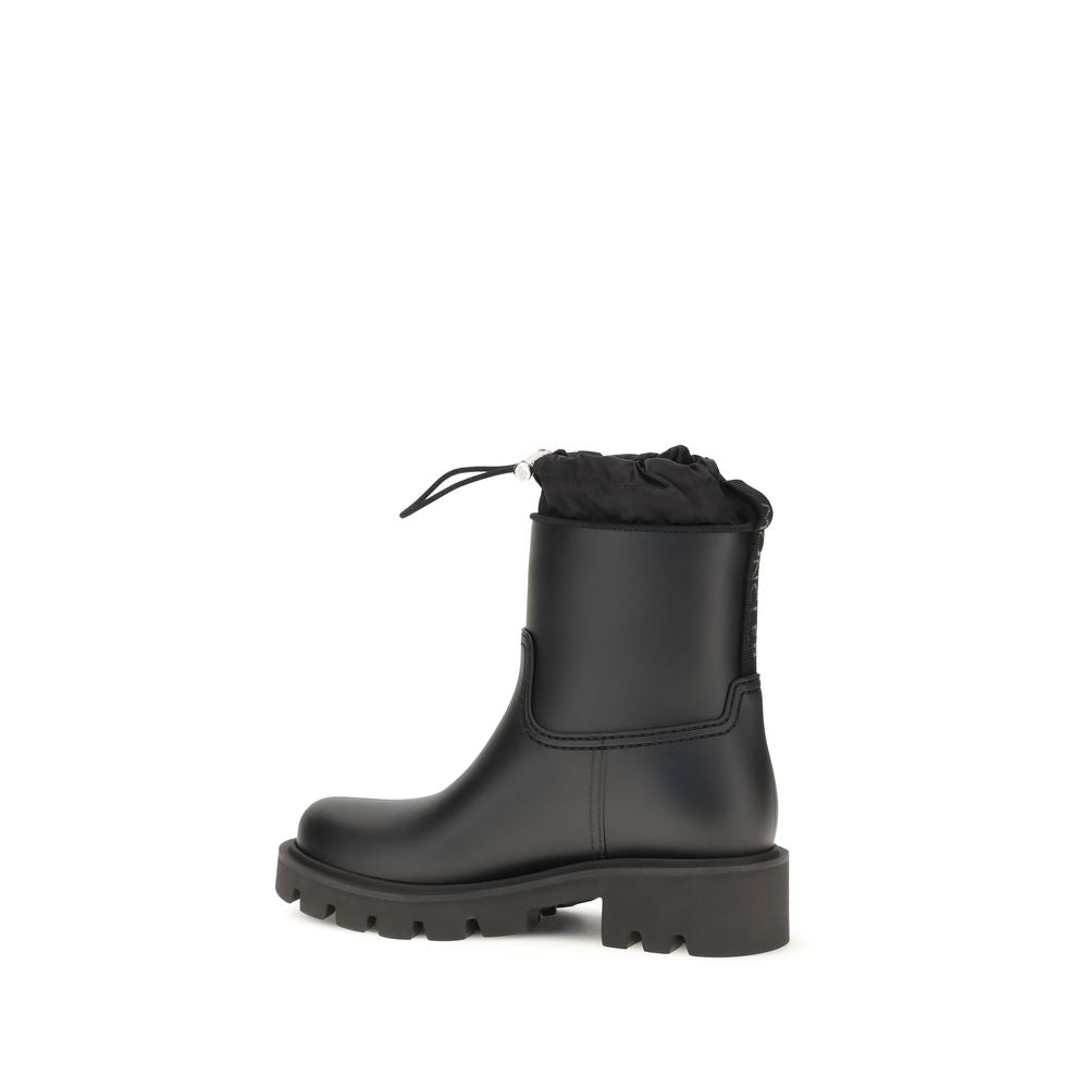 Moncler Schwarze PVC-Gummistiefel-3
