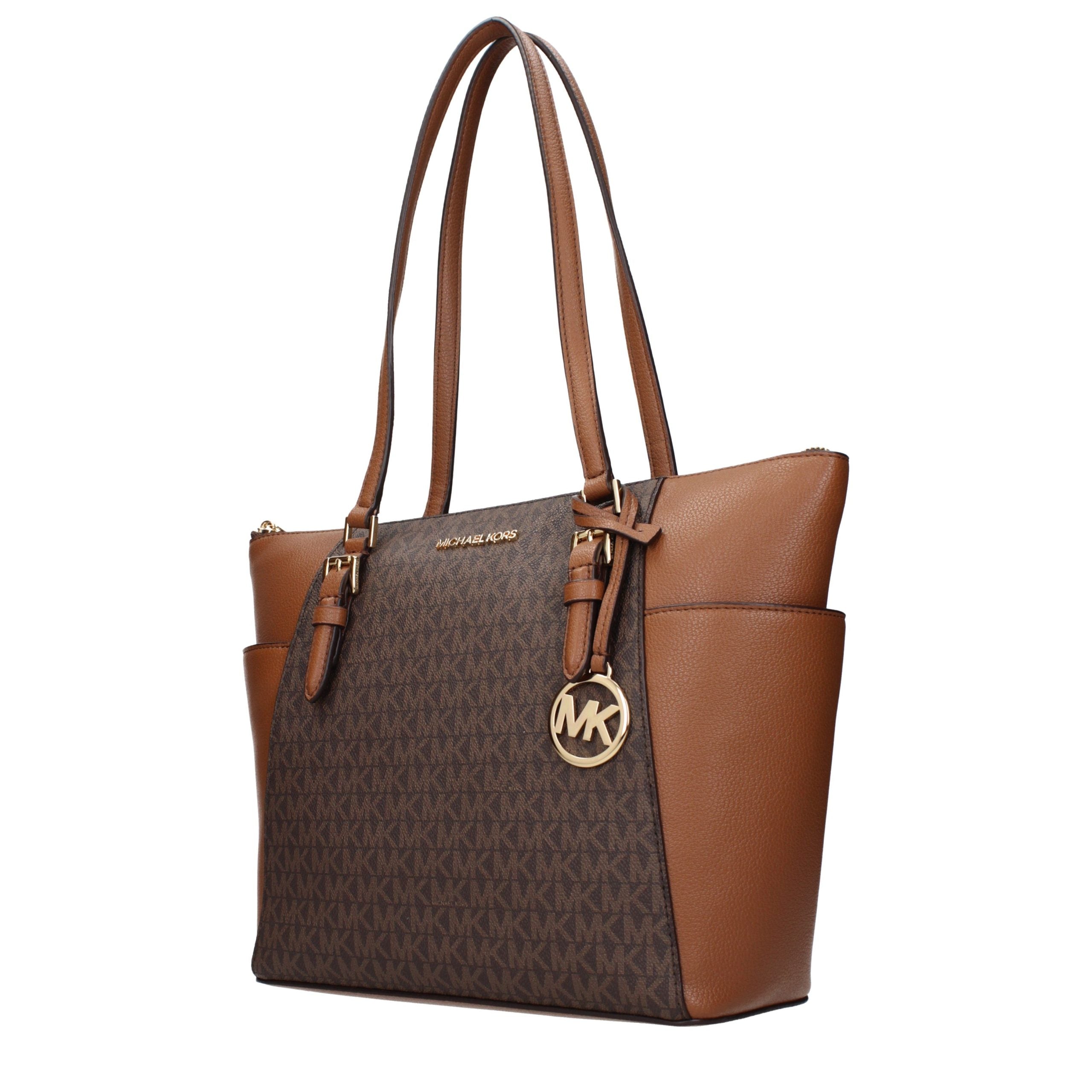 Michael Kors Braune Leder Schultertasche-2