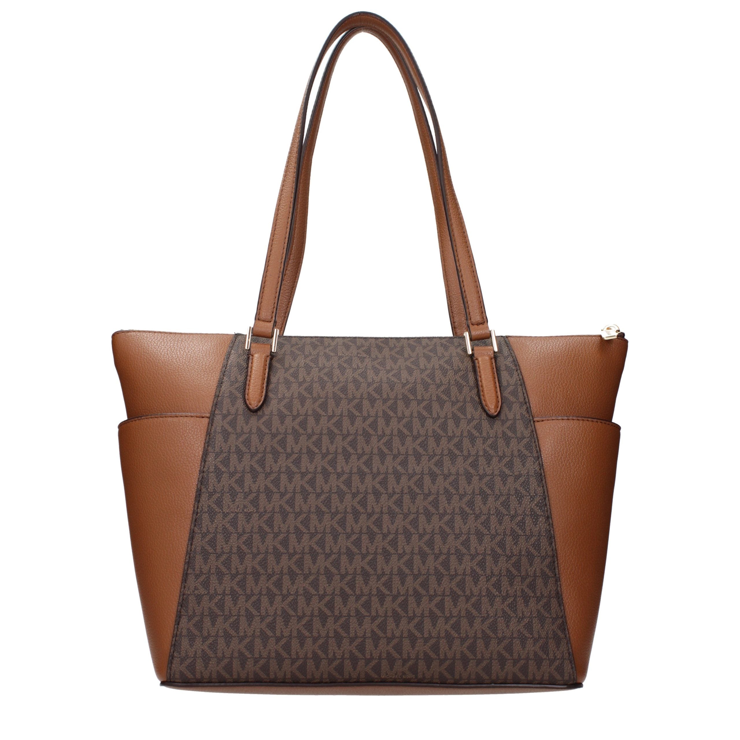 Michael Kors Braune Leder Schultertasche-3