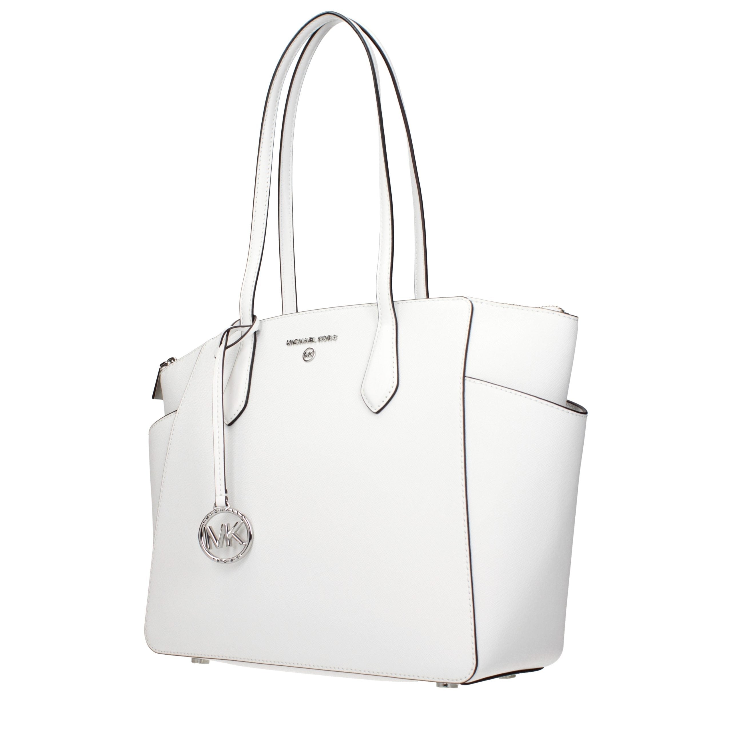 Michael Kors Weiße Leder Schultertasche-2