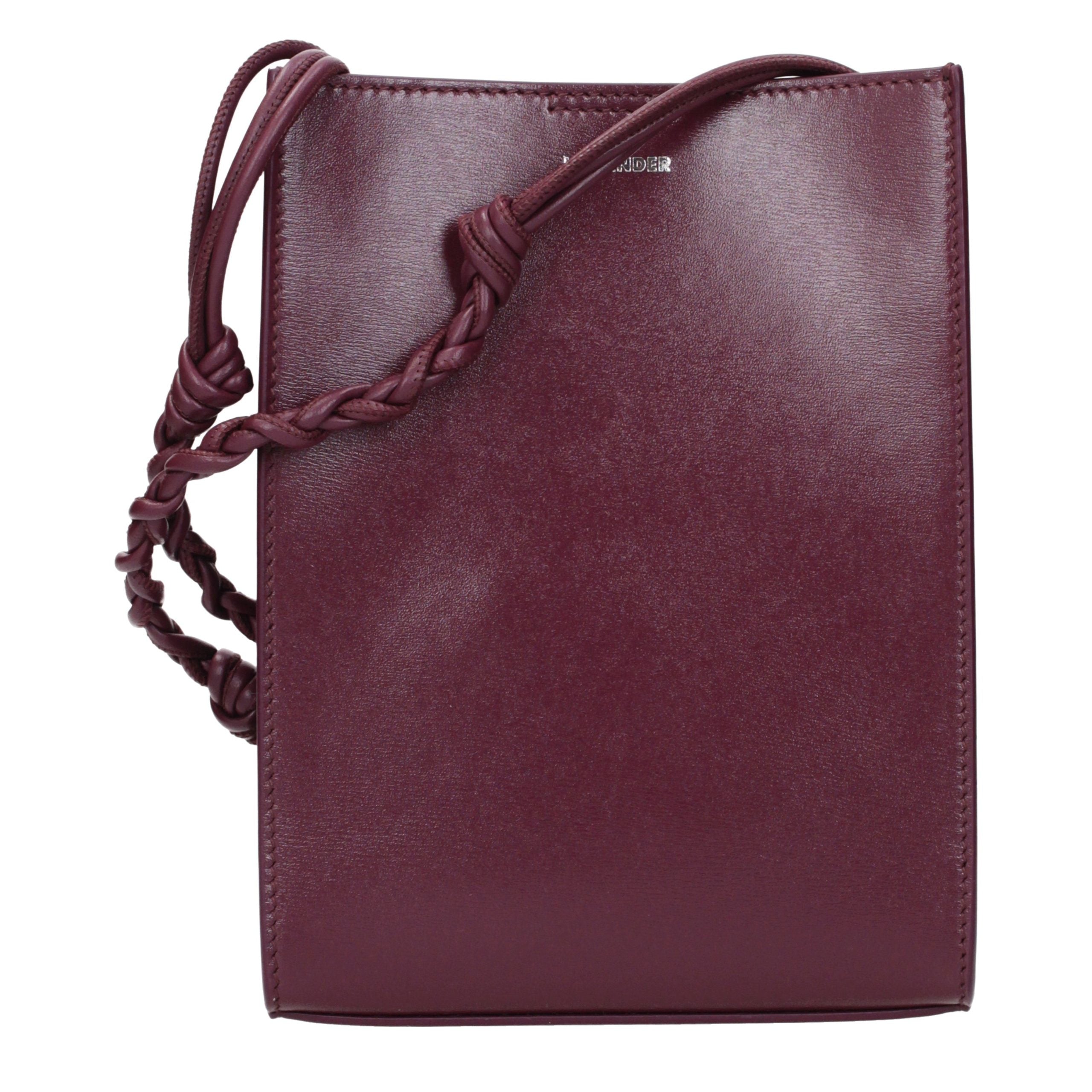 Jil Sander Lila Leder Crossbody Tasche-1