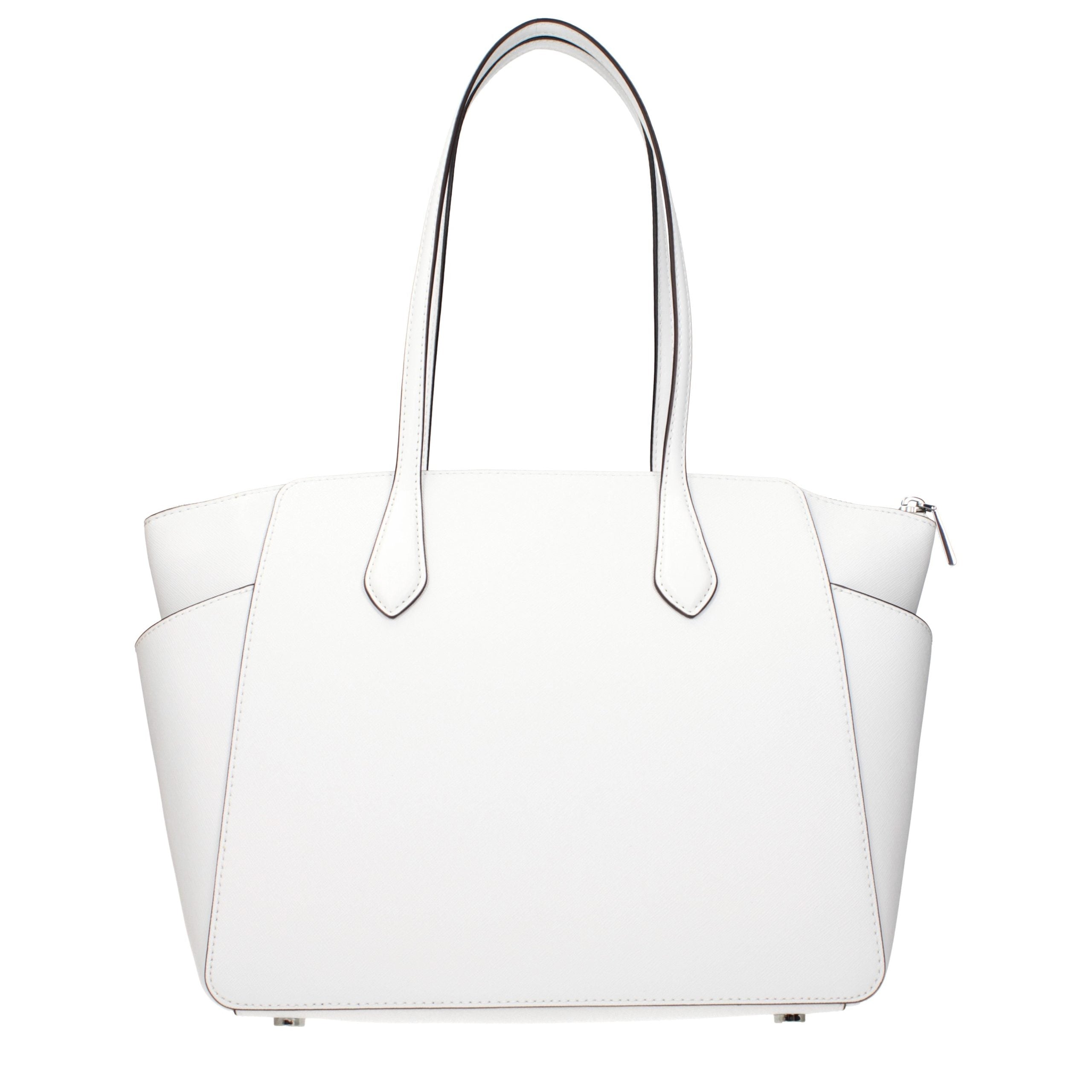 Michael Kors Weiße Leder Schultertasche-3