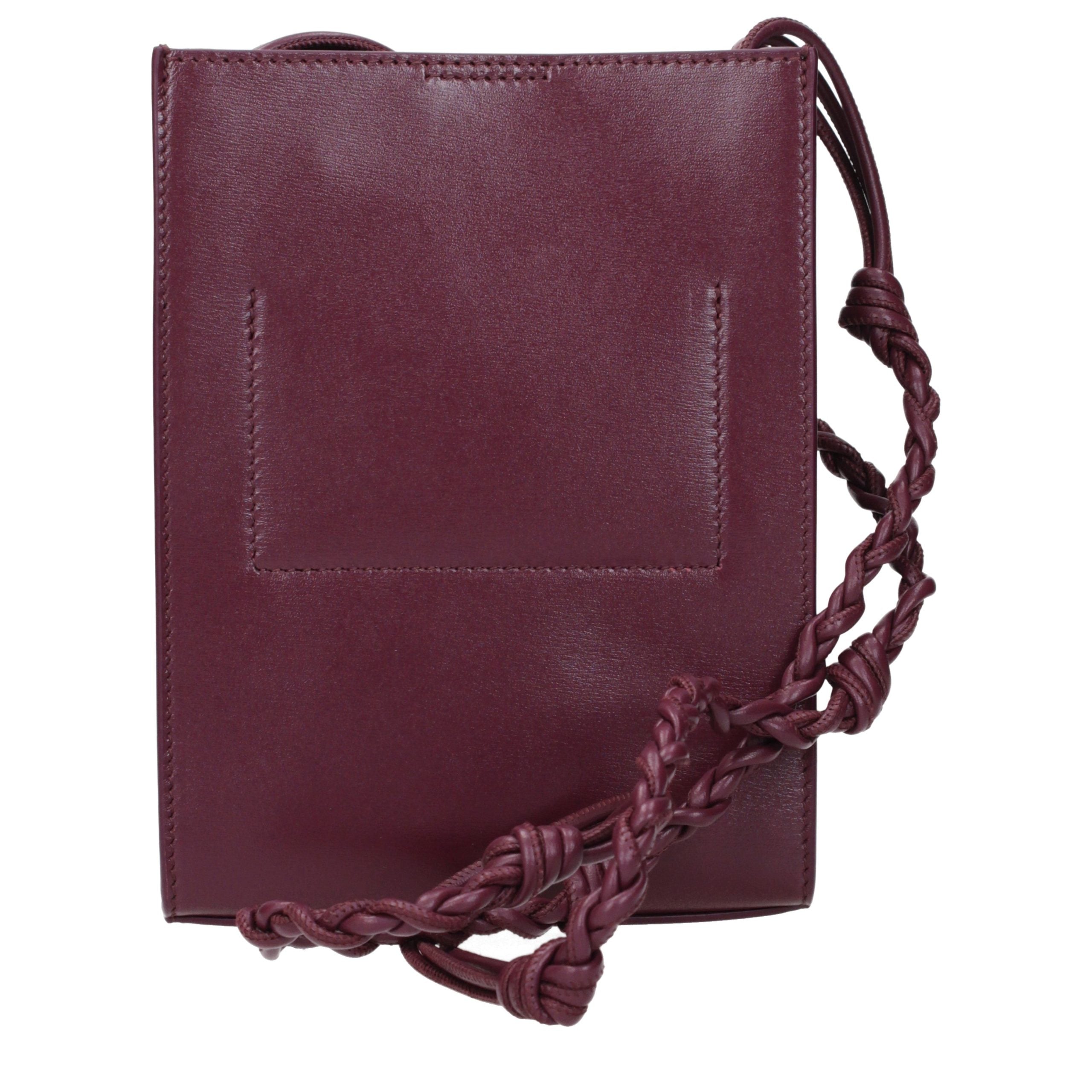 Jil Sander Lila Leder Crossbody Tasche-3