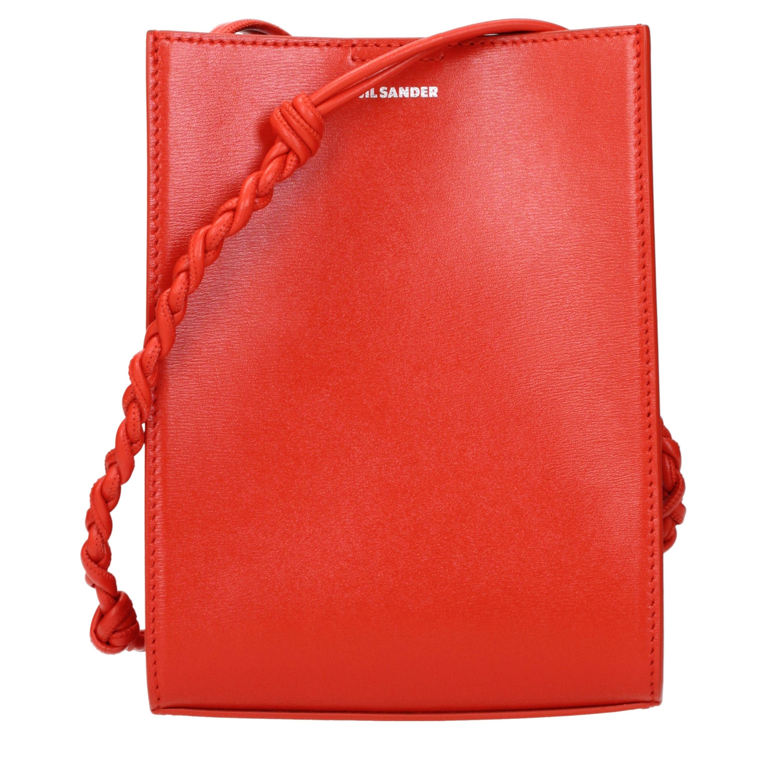 Jil Sander Rote Leder Umhängetasche-1