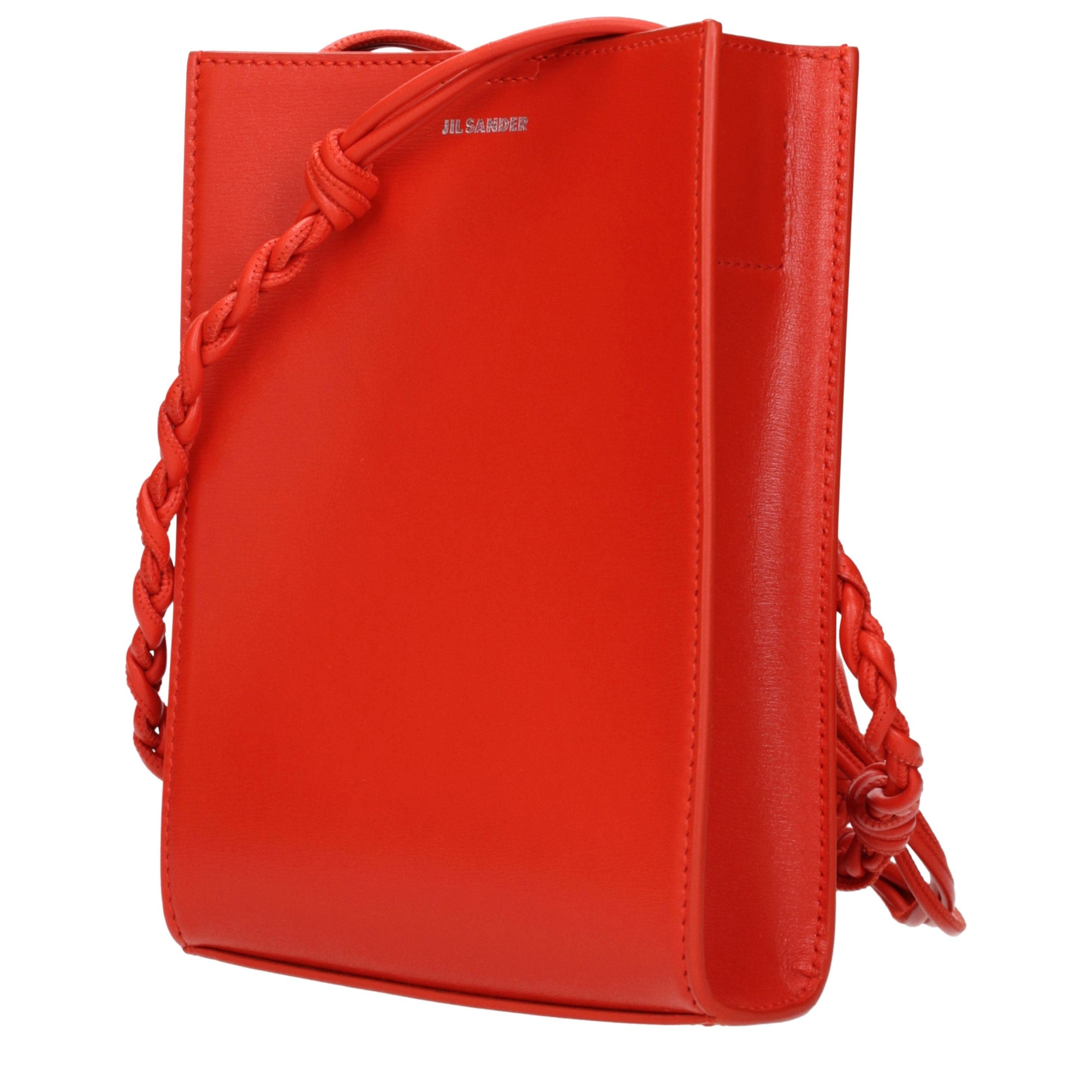 Jil Sander Rote Leder Umhängetasche-2