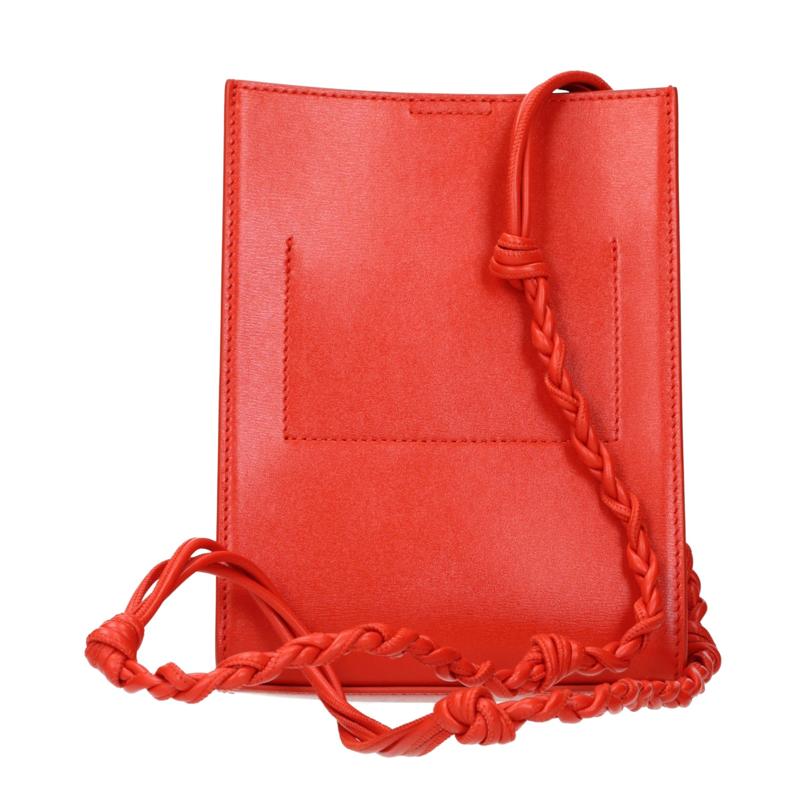 Jil Sander Rote Leder Umhängetasche-3