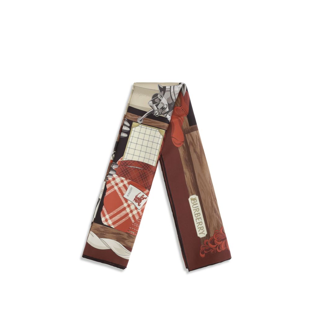 Burberry Brauner Seidenschal-2