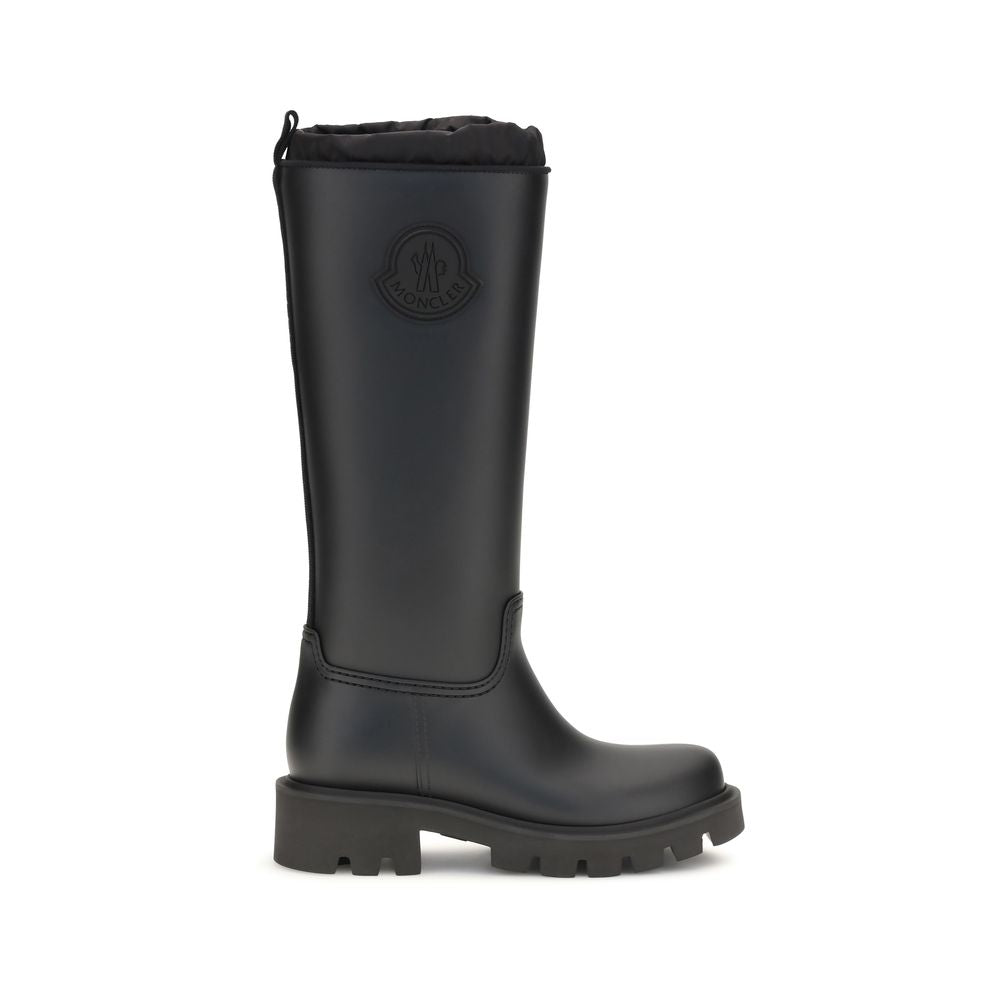 Moncler Schwarze PVC-Gummistiefel-1