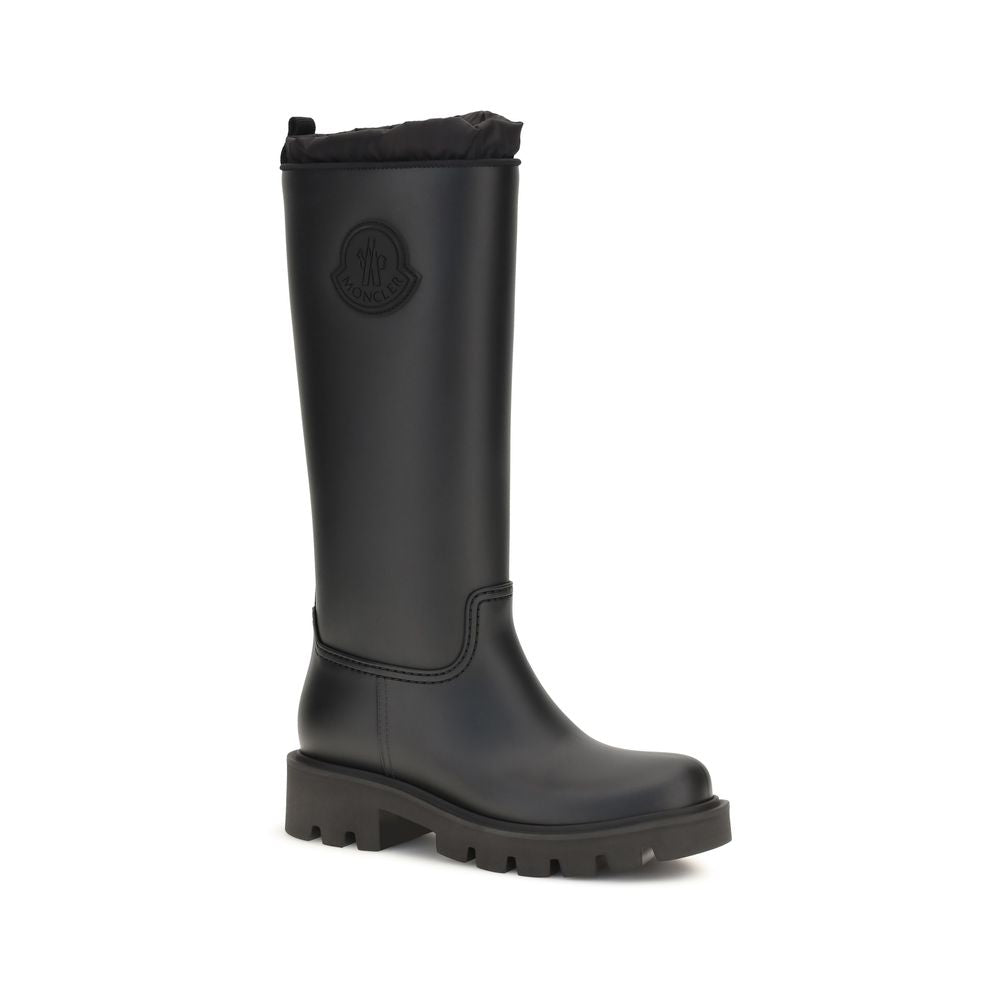Moncler Schwarze PVC-Gummistiefel-2