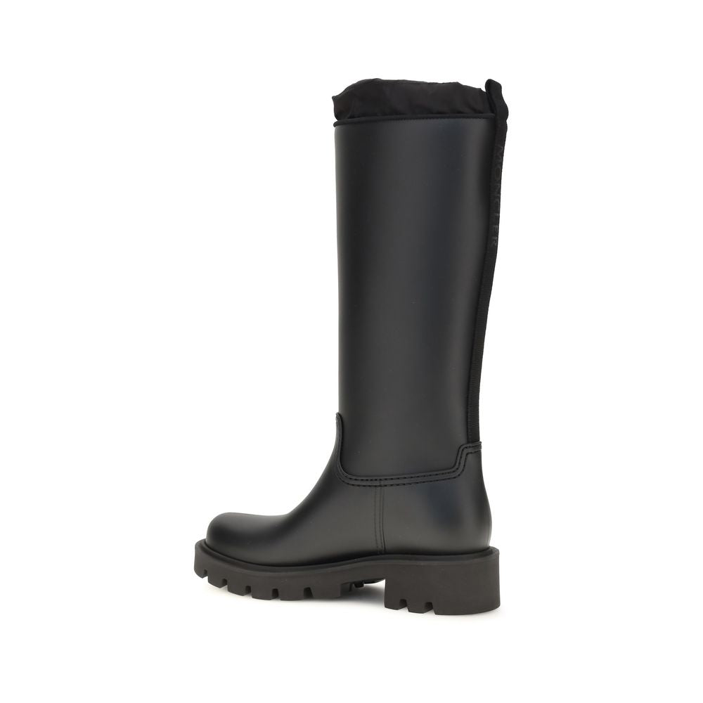Moncler Schwarze PVC-Gummistiefel-3