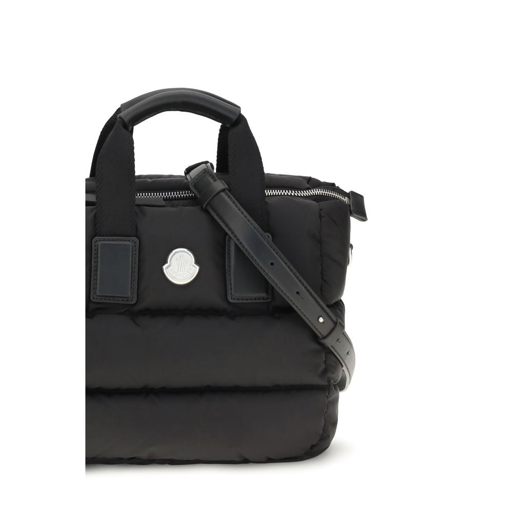 Moncler Schwarze Bos Taurus Kalbsleder Schultertasche-4