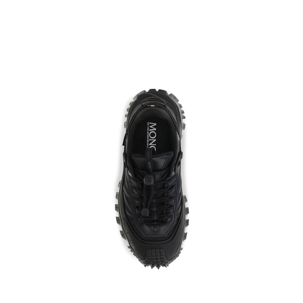 Moncler Schwarze Bos Taurus Kalbsleder Sneaker-4
