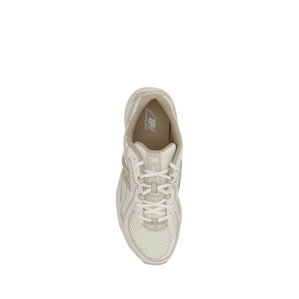 New Balance Weiße Stoff-Sneaker im Athletic-Look-4
