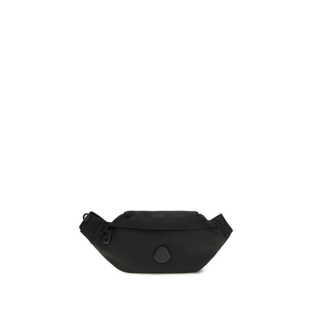 Moncler Schwarze Bos Taurus Kalbsleder Schultertasche-1