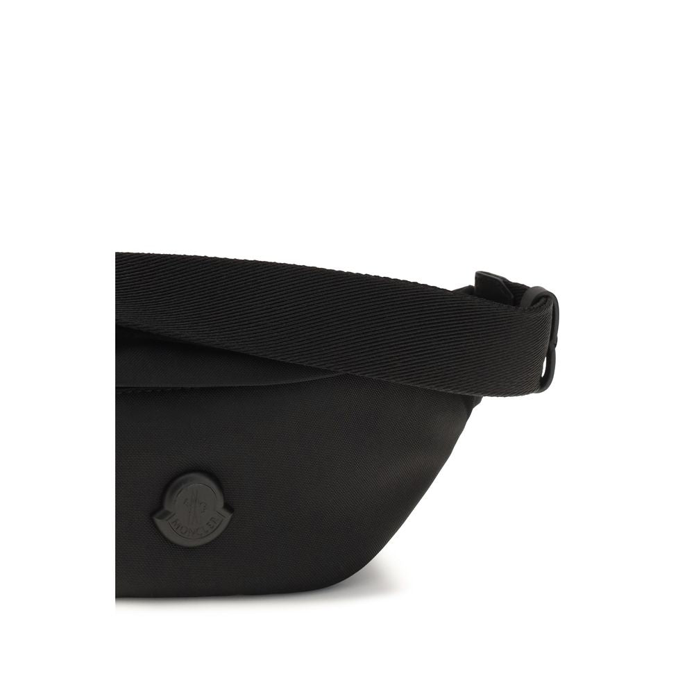 Moncler Schwarze Bos Taurus Kalbsleder Schultertasche-4