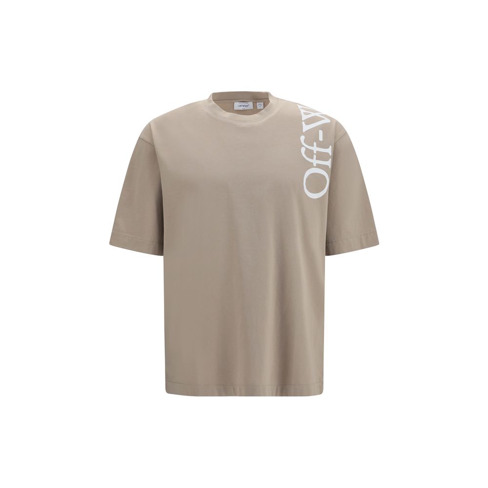 Off-White Beiges Baumwoll-T-Shirt-1
