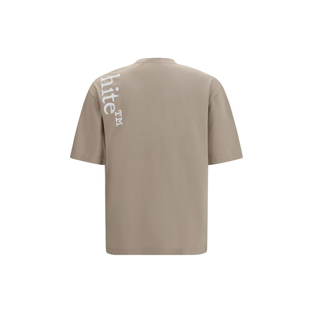 Off-White Beiges Baumwoll-T-Shirt-2