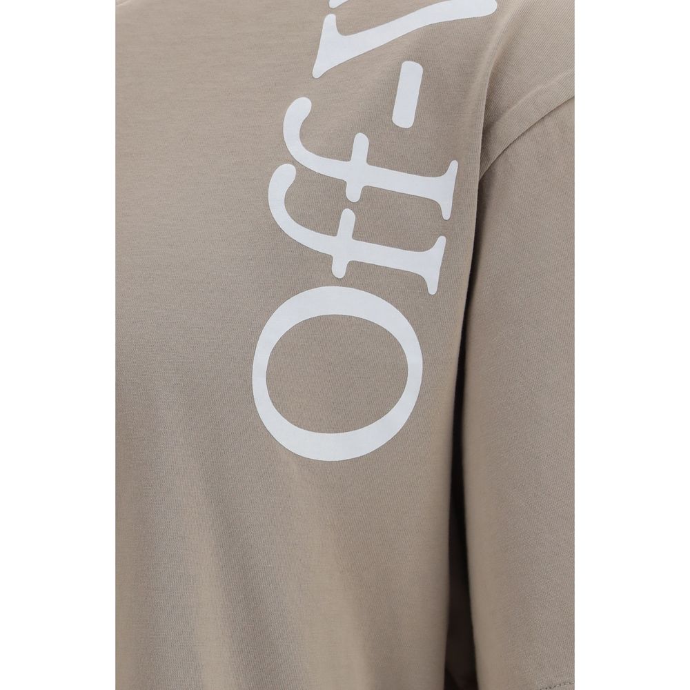 Off-White Beiges Baumwoll-T-Shirt-3
