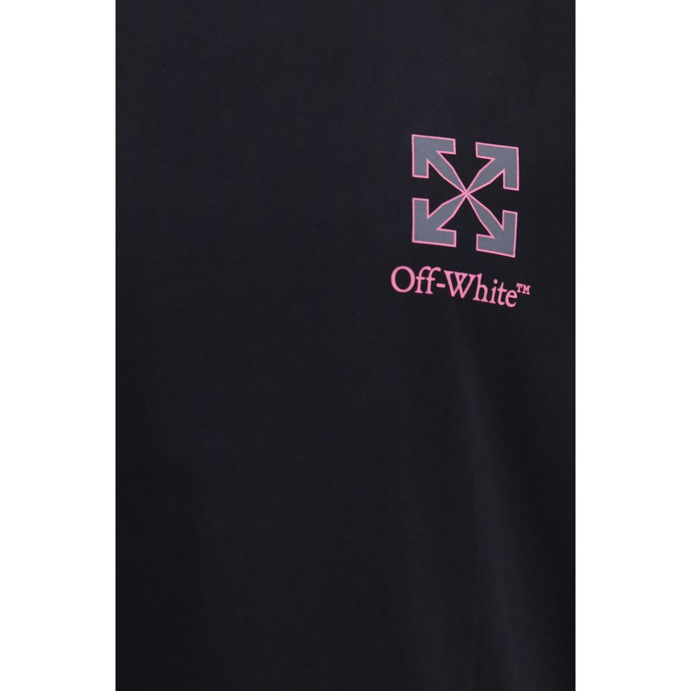 Off-White Schwarzes Baumwoll-T-Shirt-3