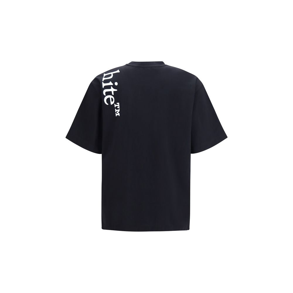Off-White Schwarzes Baumwoll-T-Shirt-2