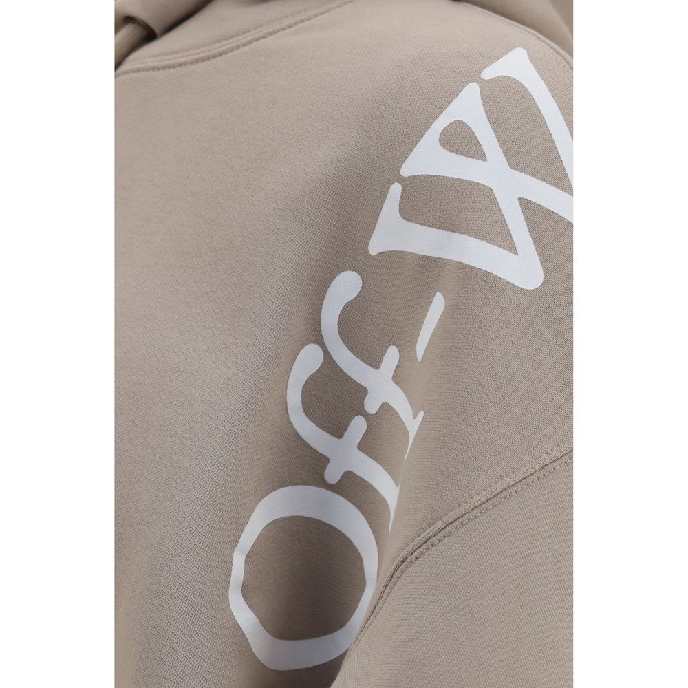 Off-White Beige Baumwoll-Sweatshirt-3