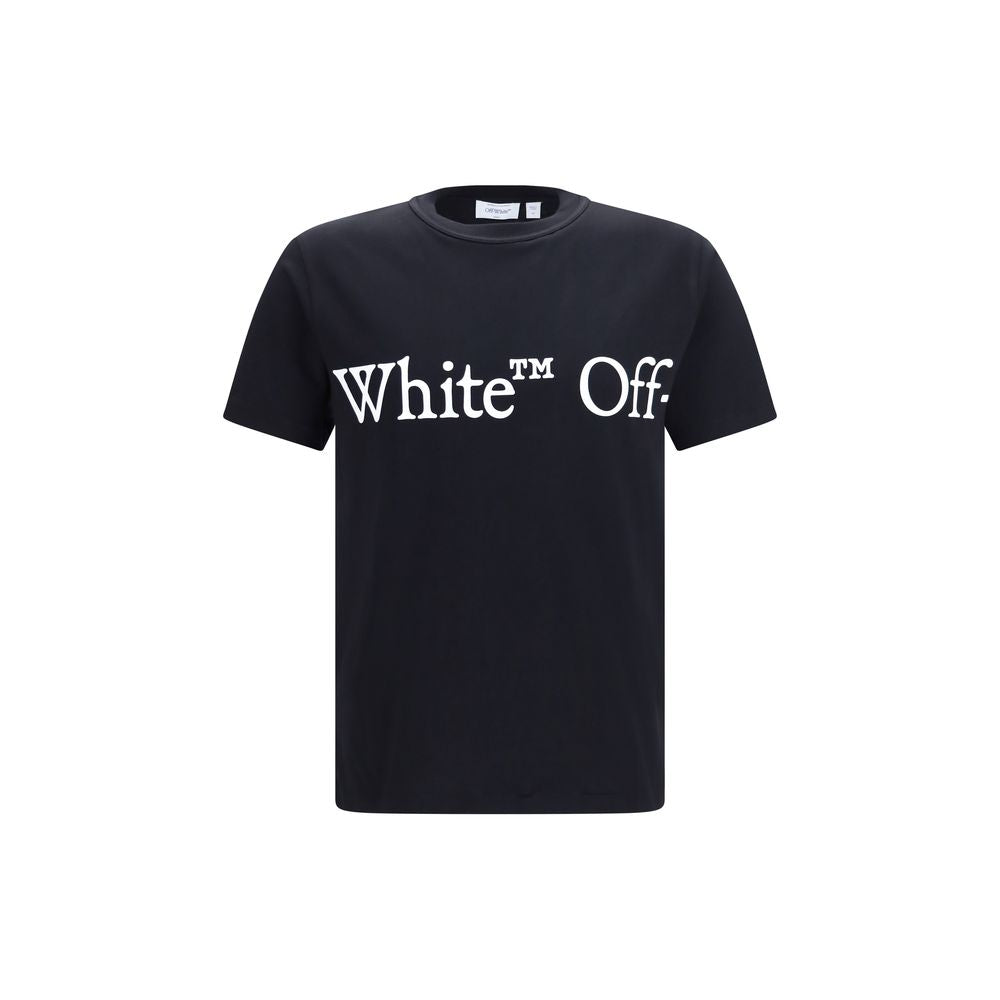 Off-White Schwarzes Baumwoll-T-Shirt-1