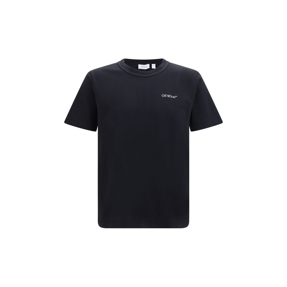 Off-White Schwarzes Baumwoll-T-Shirt-1