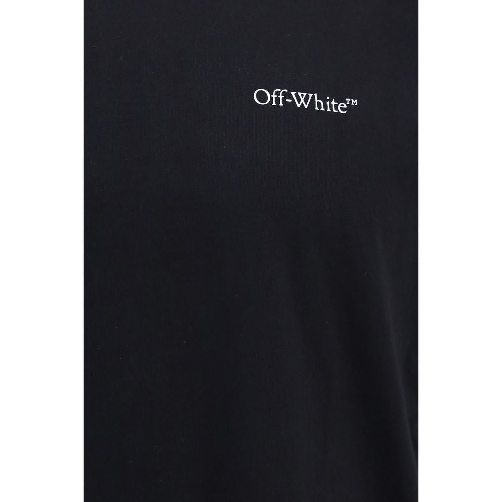 Off-White Schwarzes Baumwoll-T-Shirt-3
