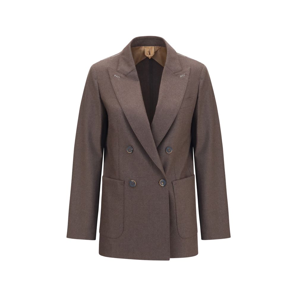 Max Mara Brauner Kaschmir-Blazer-1