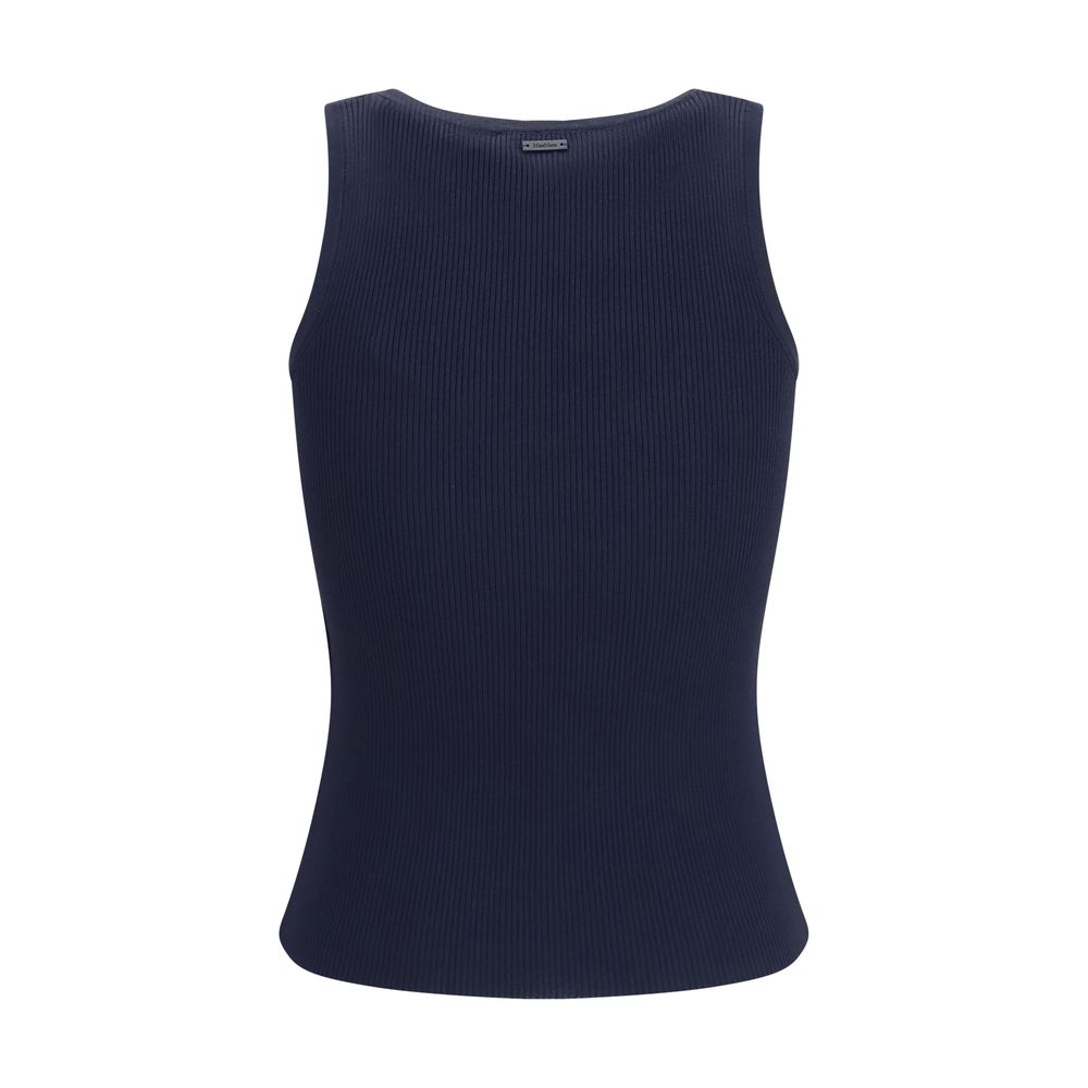 Max Mara Blaue Viskose-Tanktops-2