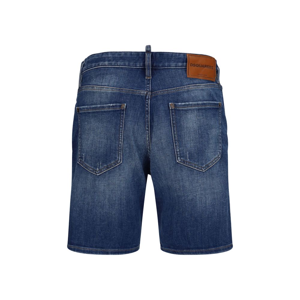 Dsquared² Blaue Baumwoll-Bermudashorts-2