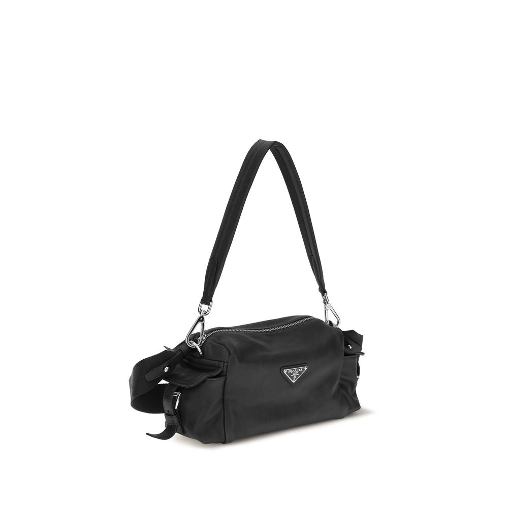 Prada Braune Napa Leder / Kalbsleder Schultertasche-2