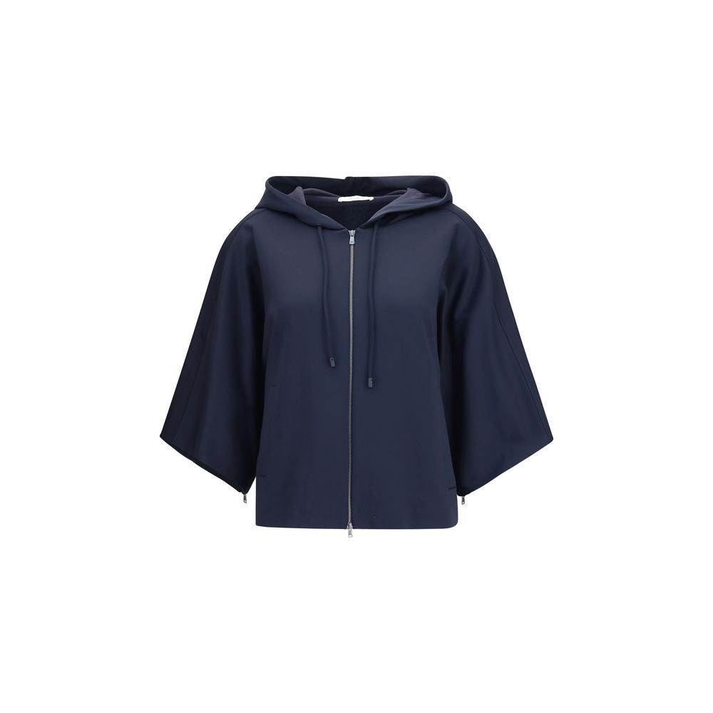 Max Mara Blaues Polyamid-Sweatshirt-1