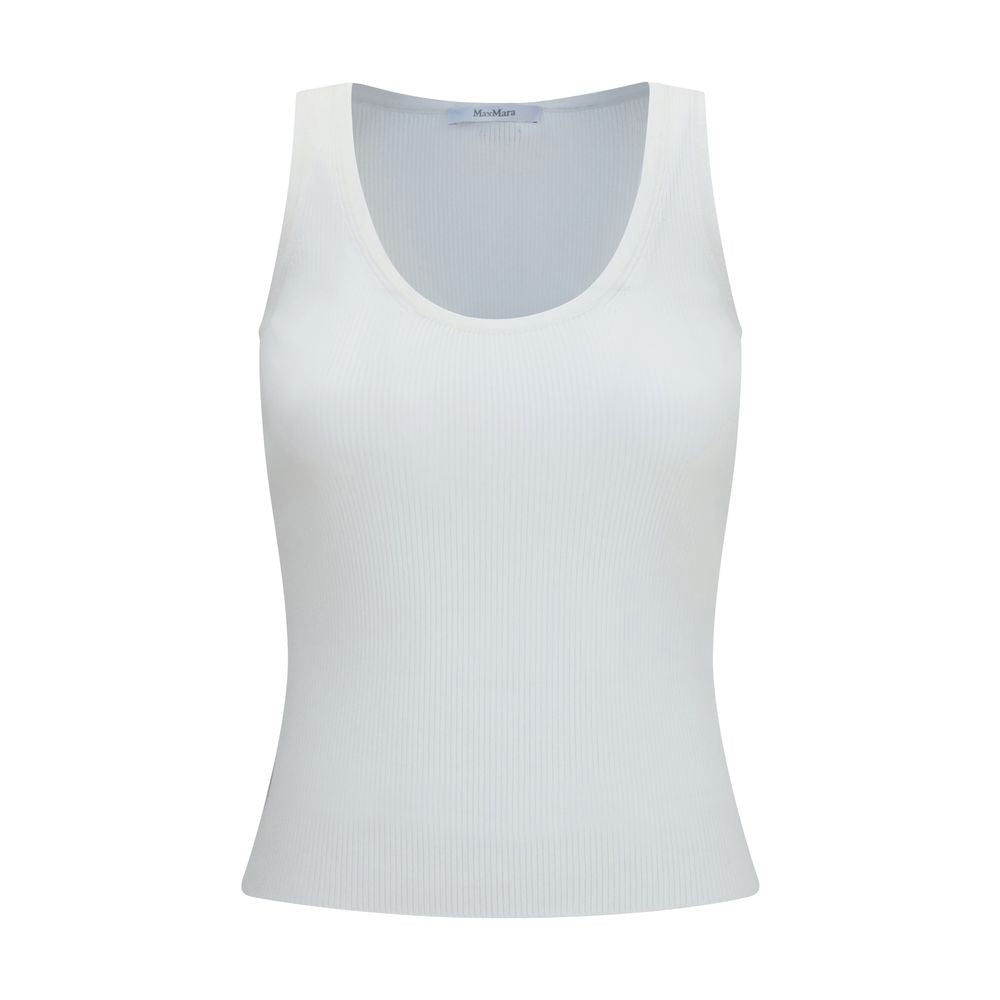 Max Mara Weiße Viskose-Trägershirts-1